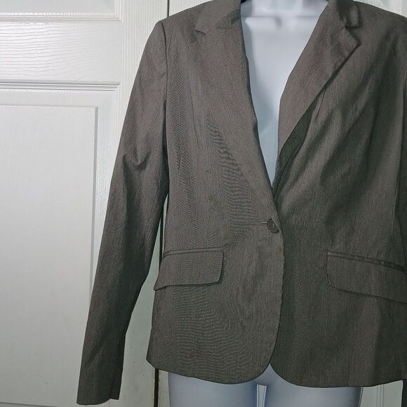 New York & Company Stretch gray black blazer suit jacket  Sz 10 NWOT - Picture 3 of 6